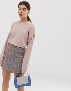 Коричневый свитшот со шнуровкой New Look - Коричневый