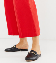 Кожаные лоферы для широкой стопы ASOS DESIGN - Черный
