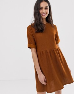 Свободное трикотажное платье мини ASOS DESIGN - Оранжевый