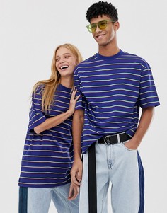 Футболка в полоску COLLUSION Unisex - Синий