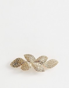 Золотистая заколка для волос с листьями ASOS DESIGN - Золотой