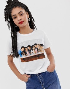 Белая футболка с принтом friends New Look - Белый