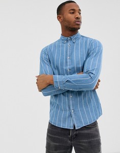 Синяя джинсовая рубашка Burton Menswear - Черный