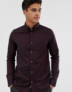 Бордовая оксфордская рубашка Burton Menswear - Красный