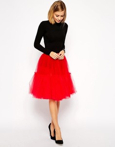Пышная юбка миди из тюля ASOS - Черный