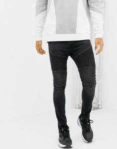 Черные супероблегающие джинсы в байкерском стиле Voi Jeans - Черный