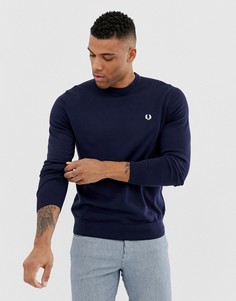 Темно-синий джемпер с круглым вырезом Fred Perry - Темно-синий