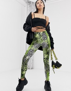 Леггинсы со звериным принтом ASOS DESIGN - Мульти