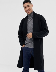 Черный трикотажный кардиган с шалевым воротником ASOS DESIGN - Черный
