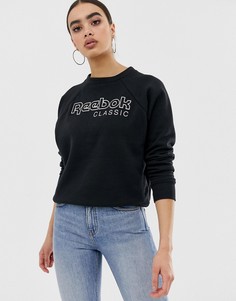 Черный свитер с логотипом Reebok Classic - Черный