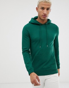 Худи обтягивающего кроя зеленого цвета ASOS DESIGN - Зеленый