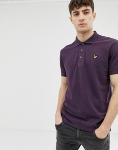 Однотонная футболка-поло Lyle & Scott - Фиолетовый