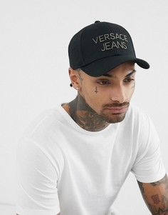 Бейсболка с вышитым логотипом Versace Jeans - Черный