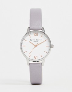 Часы с серо-сиреневым кожаным ремешком Olivia Burton OB16MDW26 - Серый