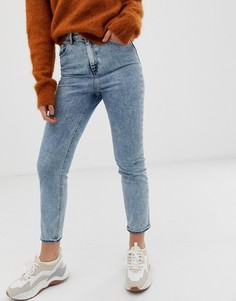 Узкие джинсы в стиле 80-х с эффектом кислотной стирки и завышенной талией ASOS DESIGN Farleigh - Синий
