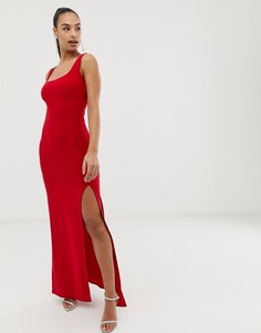 Облегающее платье макси с квадратным вырезом Club L - Красный