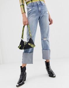 Джинсы бойфренда с отворотами River Island - Синий