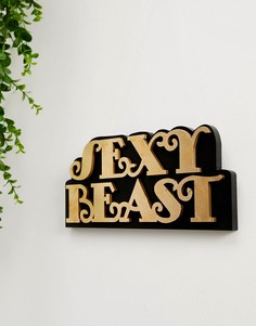 Декоративный указатель с надписью Sexy Beast Temerity Jones - Золотой