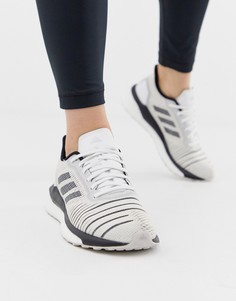 Белые кроссовки с черными вставками adidas Running Solar Drive - Белый