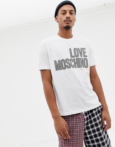 Футболка с принтом на спине Love Moschino - Белый