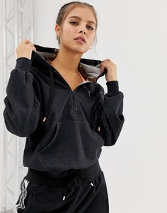 Черный худи с отделкой кантом Puma - Черный