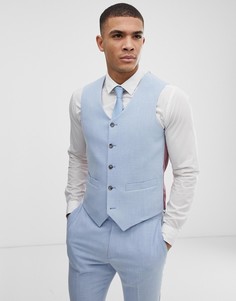 Синий приталенный жилет ASOS DESIGN wedding - Синий