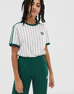 Футболка с полосками adidas Originals - Зеленый