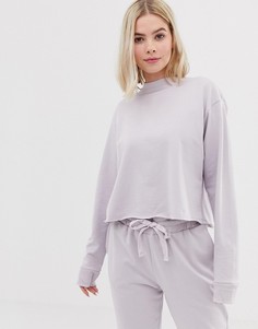 Свитшот из органического хлопка для дома с запахом сзади ASOS DESIGN - Фиолетовый