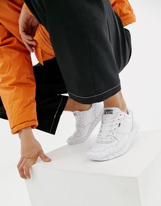 Белые кожаные кроссовки с принтом Tommy Jeans - Белый