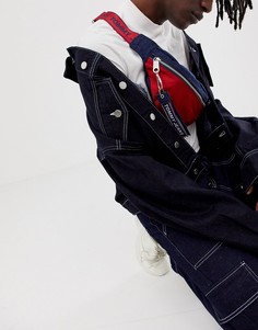 Сине-красная сумка-кошелек на пояс с кисточками Tommy Jeans - Темно-синий