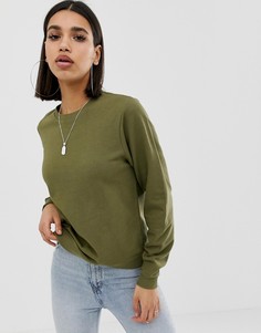 Свитшот цвета хаки ASOS DESIGN ultimate - Зеленый