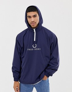 Темно-синяя куртка с капюшоном Fred Perry - Темно-синий