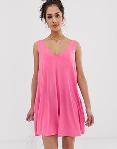 Свободное платье со скрытыми карманами ASOS DESIGN ultimate - Розовый