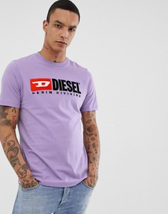 Сиреневая футболка с логотипом Diesel T-Just-Division - Фиолетовый