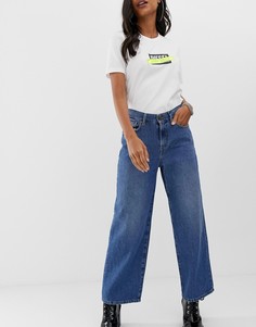 Выбеленные джинсы с широкими штанинами Diesel - Синий