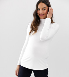 Белый лонгслив с высоким воротником ASOS DESIGN Maternity - Белый
