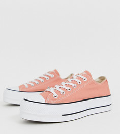 Кеды персикового цвета на платформе Converse Chuck Taylor Ox - Розовый