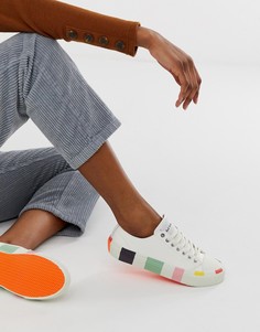Белые кожаные кроссовки с полосками PS Paul Smith Nolan - Белый