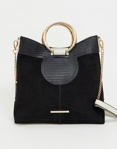 Черная сумка с круглыми металлическими ручками River Island - Черный