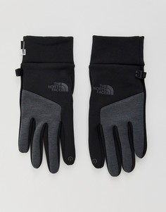 Серо-черные перчатки The North Face Etip - Черный