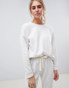 Меланжевый сверхмягкий свитшот овсяного цвета для дома ASOS DESIGN Lounge - Кремовый