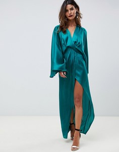 Платье макси с рукавами-кимоно ASOS DESIGN - Зеленый