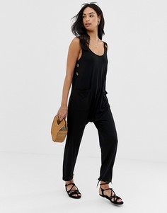 Комбинезон с пуговицами ASOS DESIGN - Черный