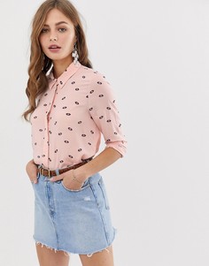 Рубашка с цветочным принтом Vero Moda - Розовый