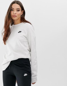 Светло-серый свитшот Nike Club - Серый