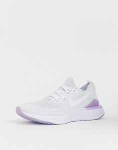 Бело-розовые кроссовки Nike Running Epic React - Белый