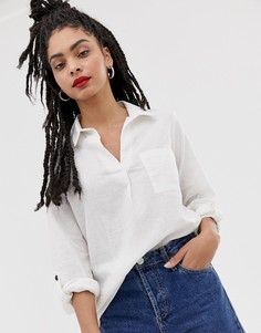 Белая льняная рубашка New Look - Белый