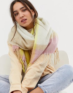 Шарф кремового цвета в клетку River Island - Кремовый