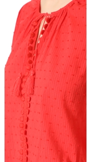 Madewell Pom Pom Tie Front Top