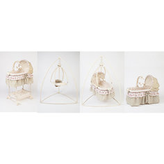 Колыбель-качалка BeeAngel, Цветы на бежевом